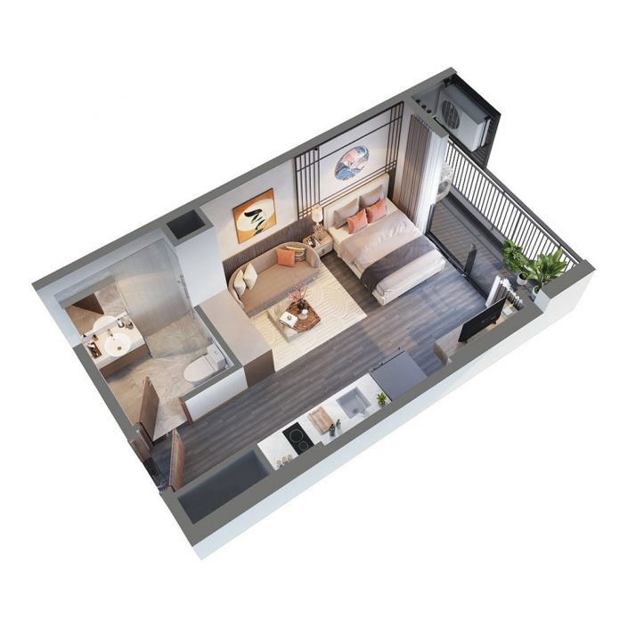 Tiềm năng cho thuê căn hộ Studio Diamond Light Thái Bình