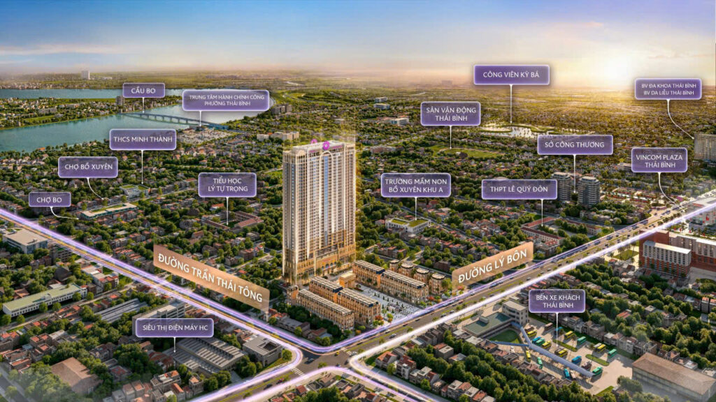 Vị trí Diamond Light Thái Bình: Tọa độ vàng kết nối