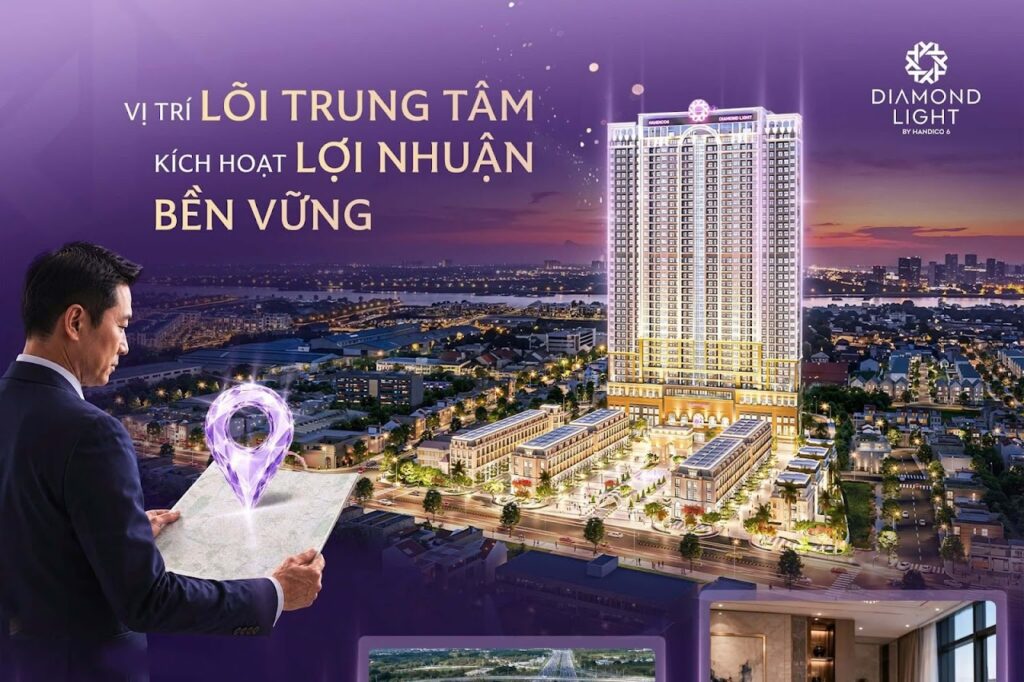 Sức hút từ tọa độ lõi trung tâm tại tháp căn hộ Diamond Light